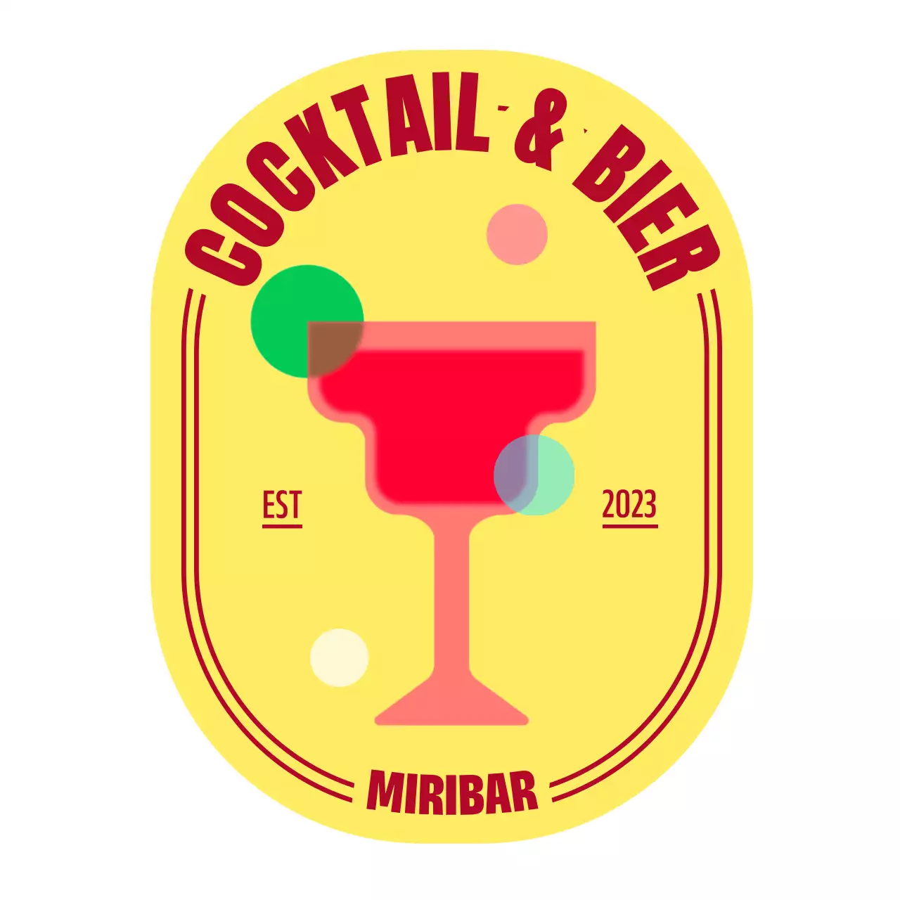 Gelbe sentimentale Cocktailbar