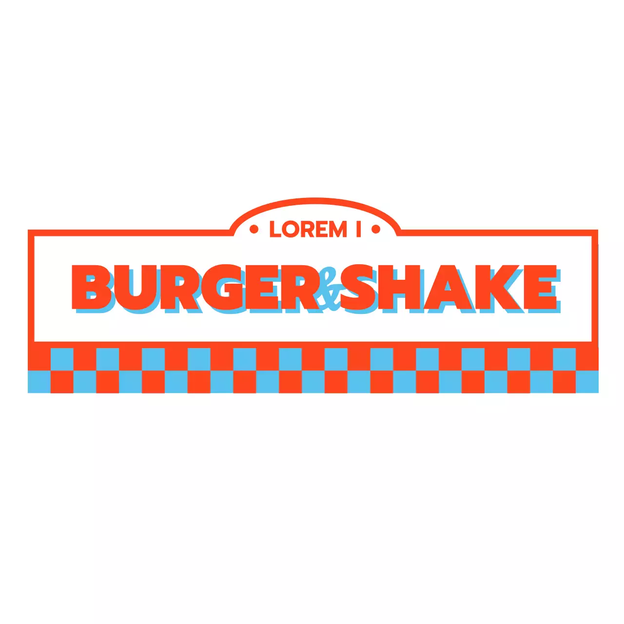 Een rode retro hamburgertent