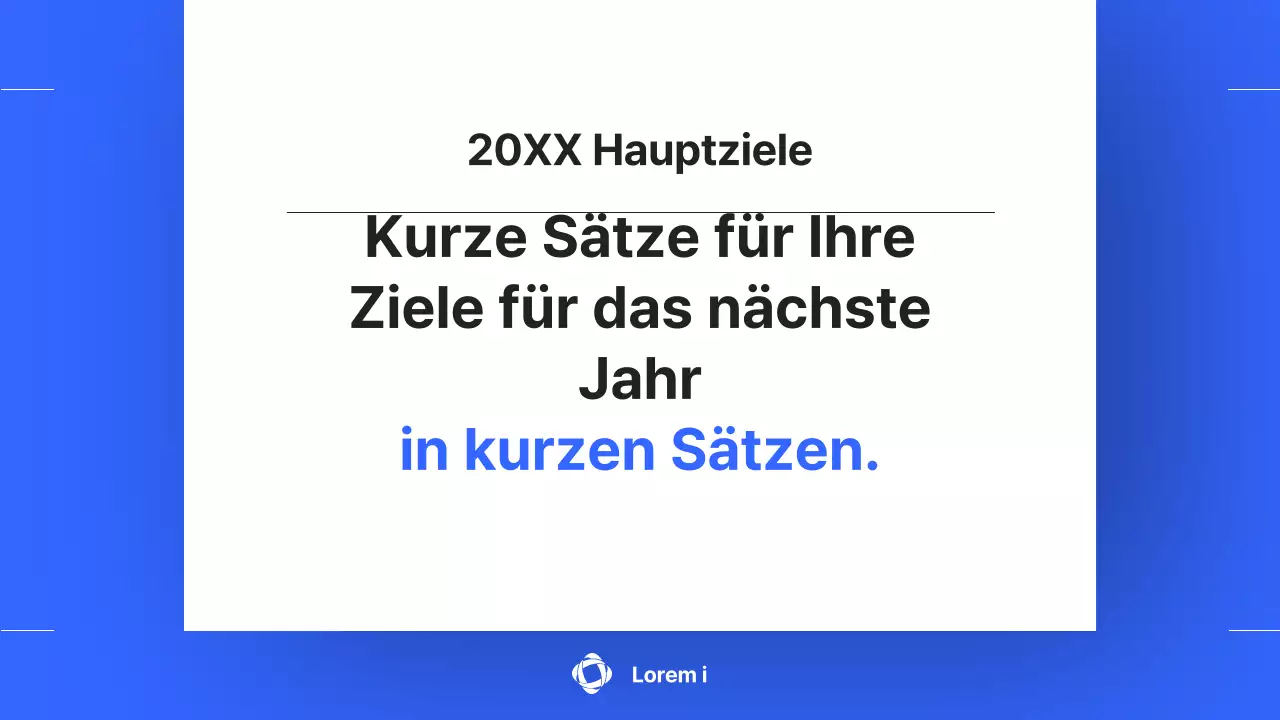 Ein einfacher Leistungsbericht zum Jahresende in Blau