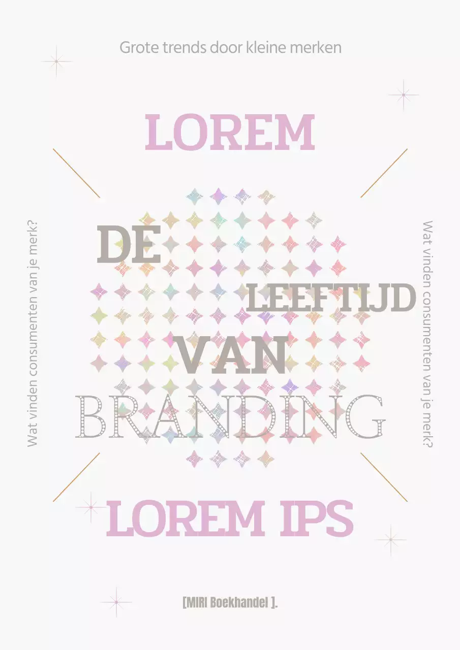 Geometrische merkpsychologiehoes in roze en beige