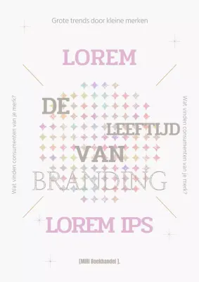 Geometrische merkpsychologiehoes in roze en beige