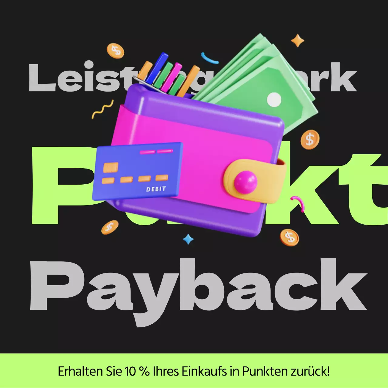 Cyberpunk points payback post in schwarz und lindgrün