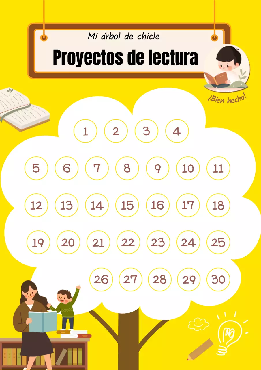 Bonita cubierta de cartón adhesivo amarillo para lectura