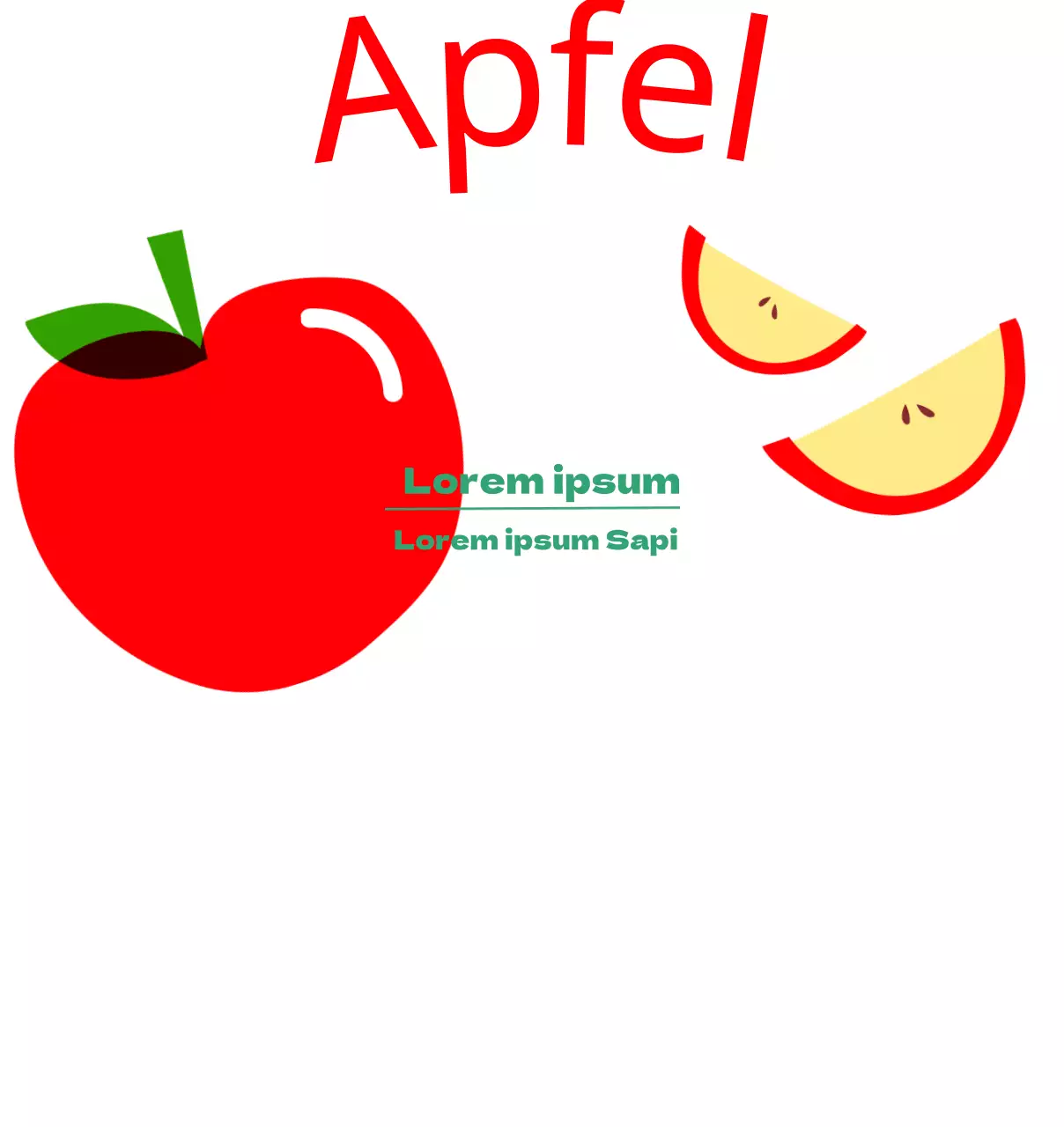 Illustration von Trockenfrüchten in Primärfarben