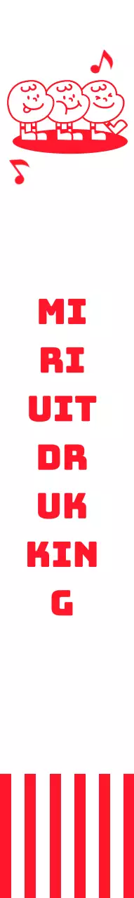 Een bistro met rode strepen en letters