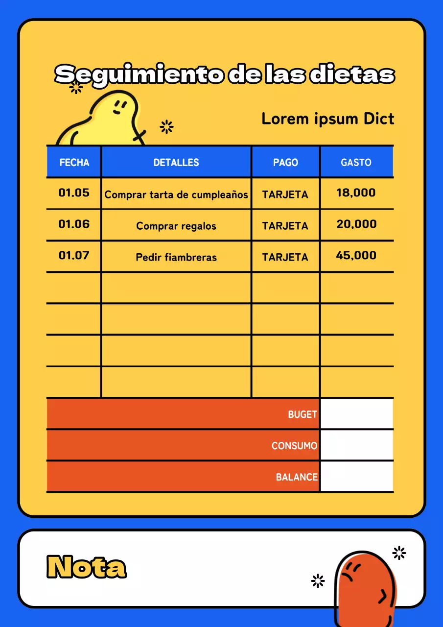 Bonitos blocs de notas con calderilla amarilla y azul