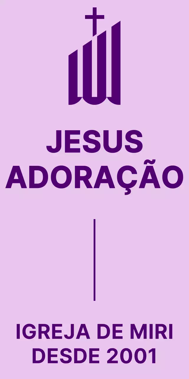 Logotipo de igreja com ilustração de edifício roxo