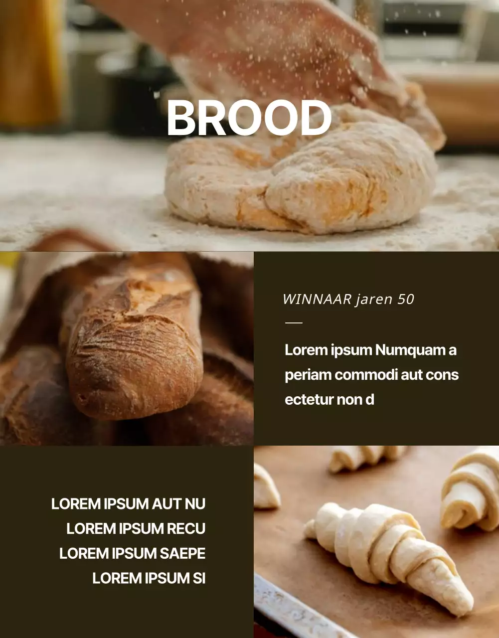 Promoot een modern bakkerij-evenement in zwart en beige