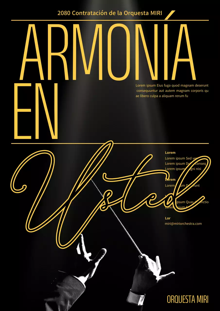 Un clásico anuncio de contratación en negro y amarillo