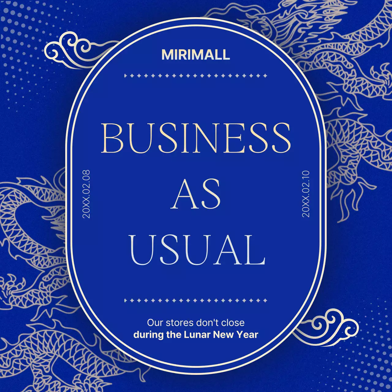 블루 전통 사업 공지 소셜 미디어 게시물