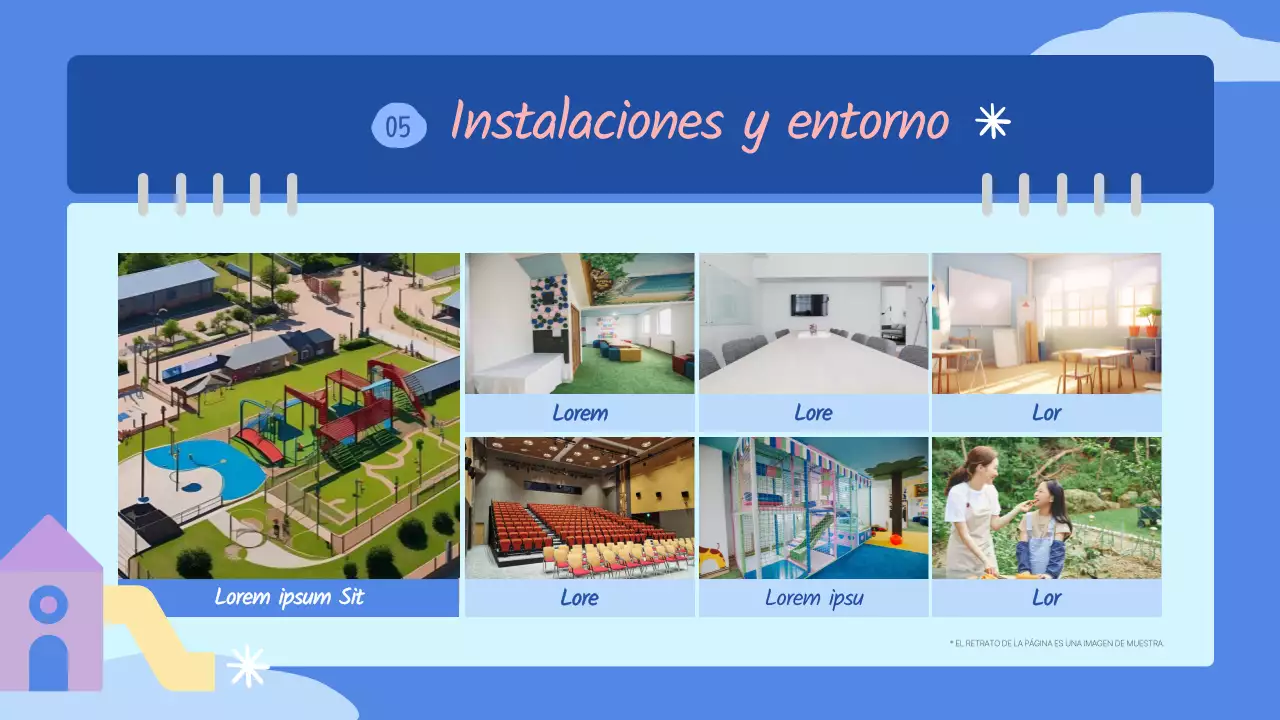 Guía para la contratación de niños de jardín de infancia azules y rosas