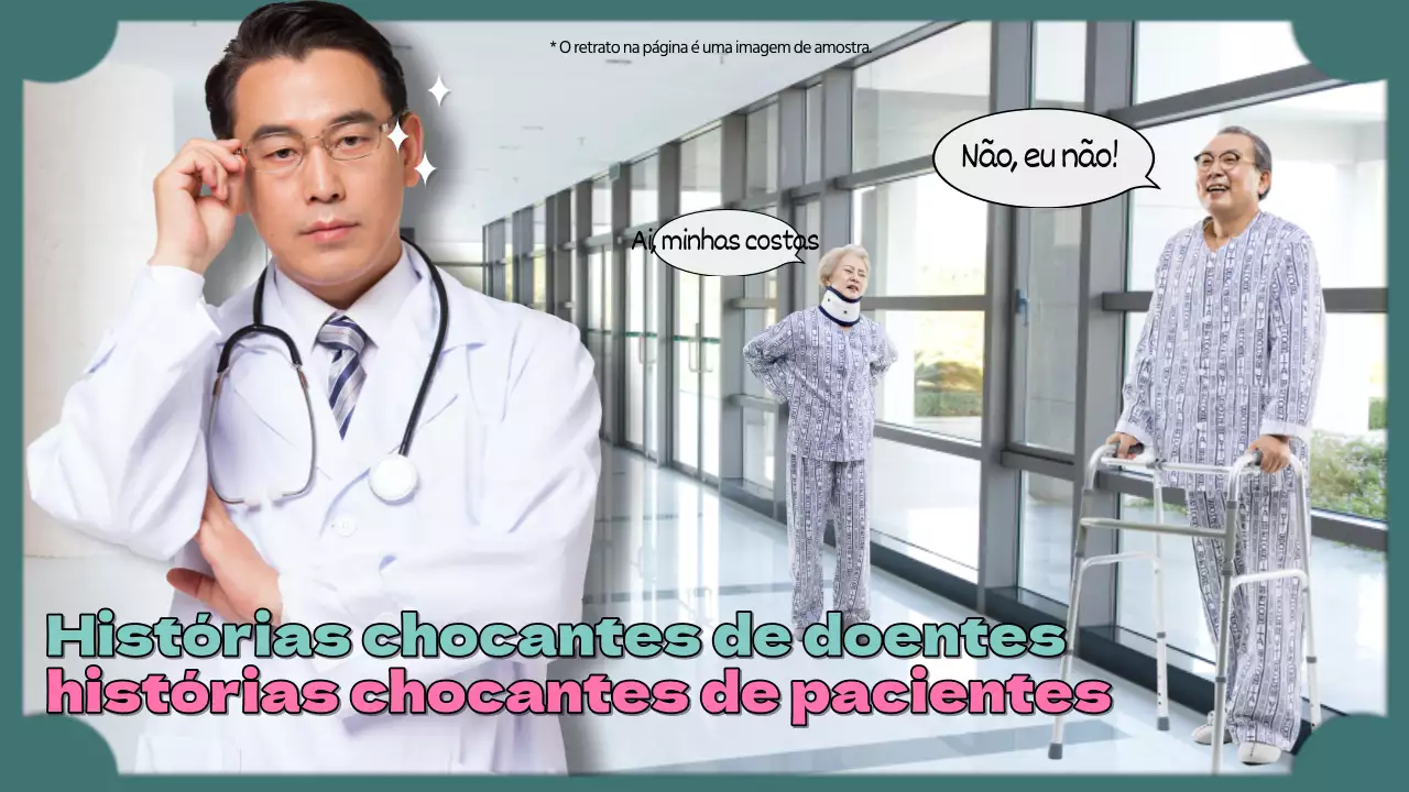 Informações médicas simples em verde e branco