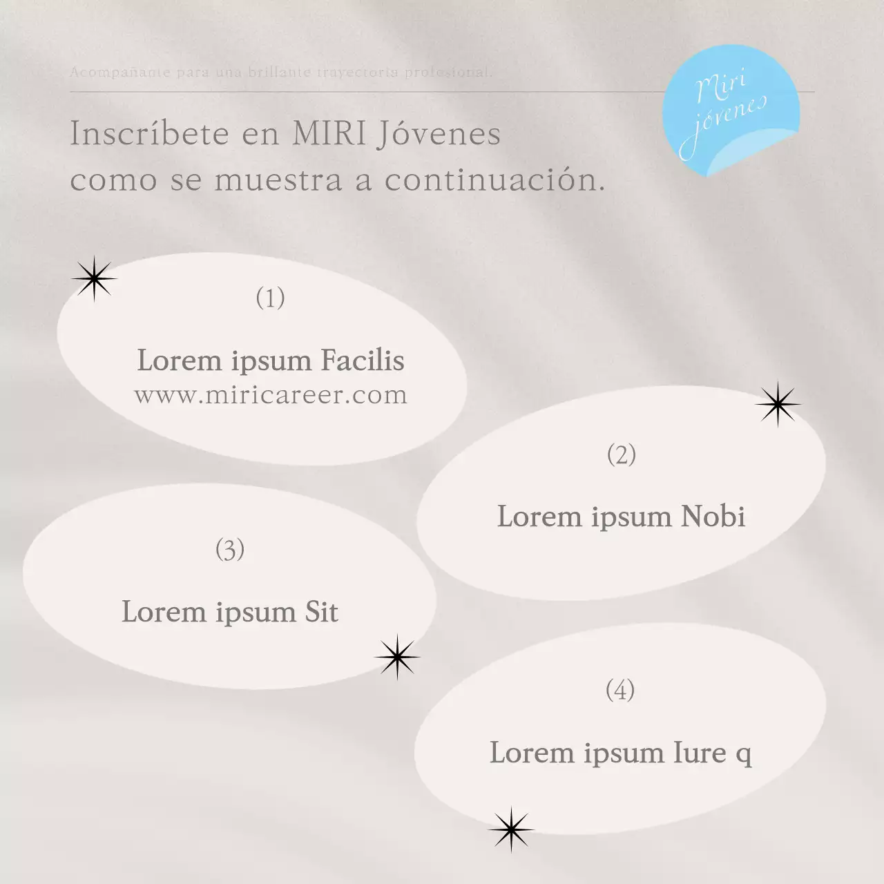 Promover la contratación comunitaria moderna en azul claro y gris