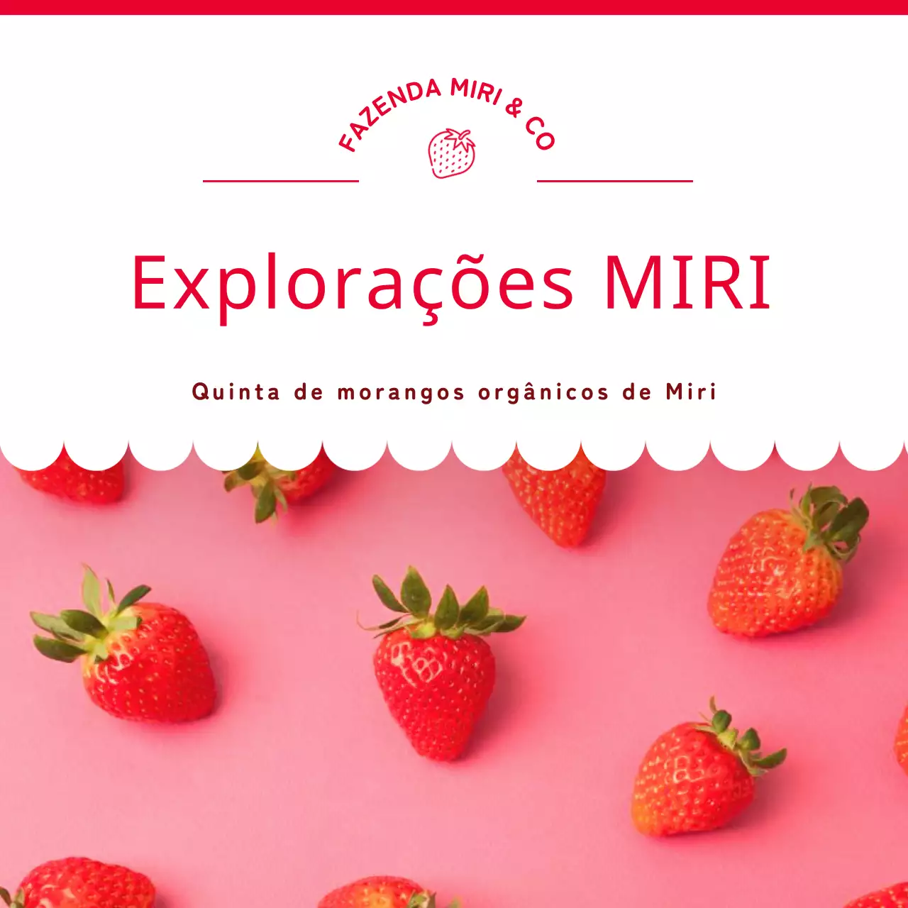 Promover os morangos vermelhos e cor-de-rosa
