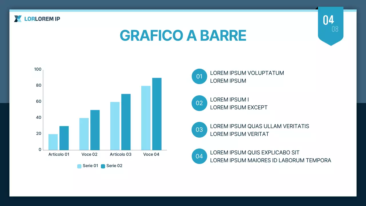 Semplice presentazione aziendale in menta e blu navy