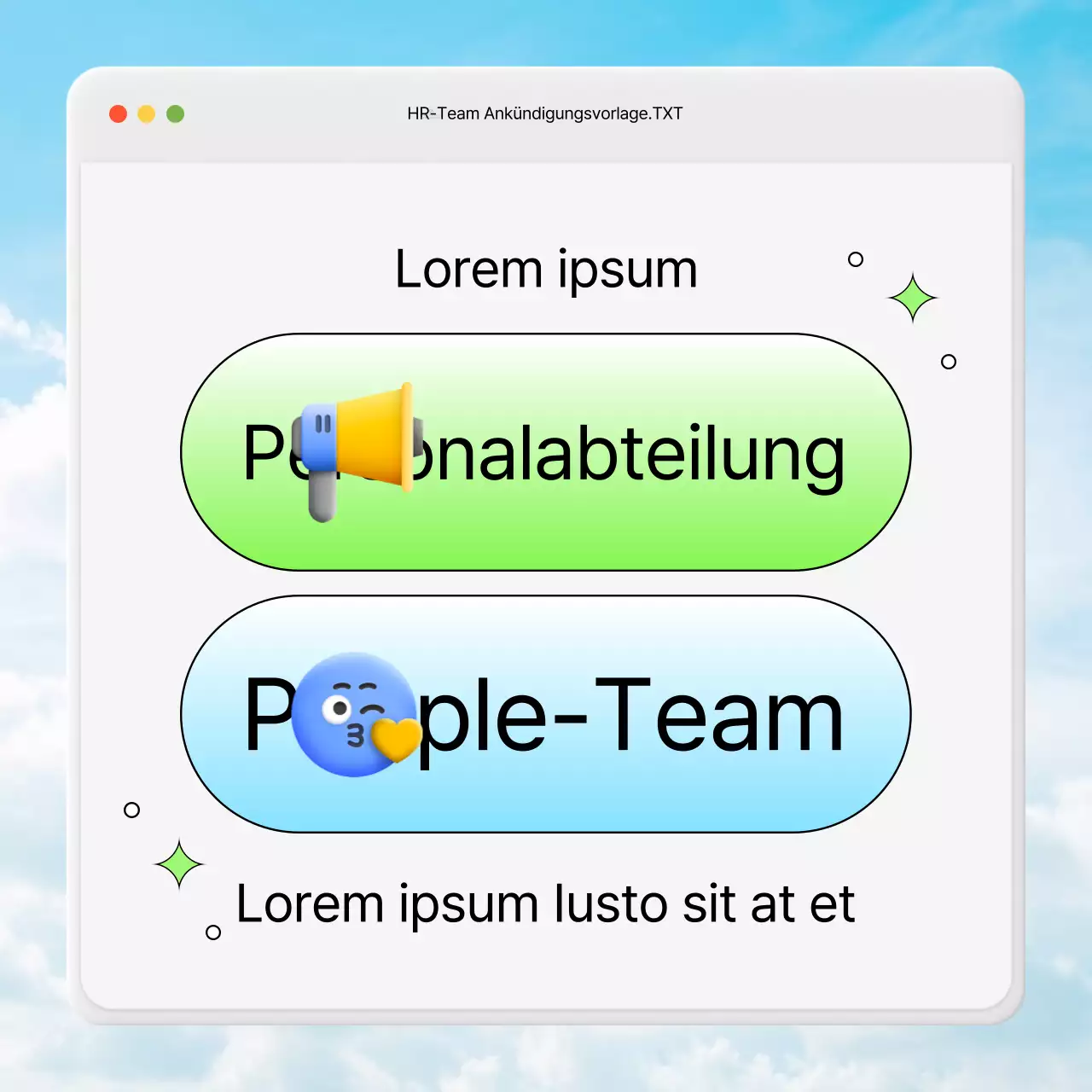 HR-Jahresmitteilungen mit Tendenz zu Chartreuse und Hellblau