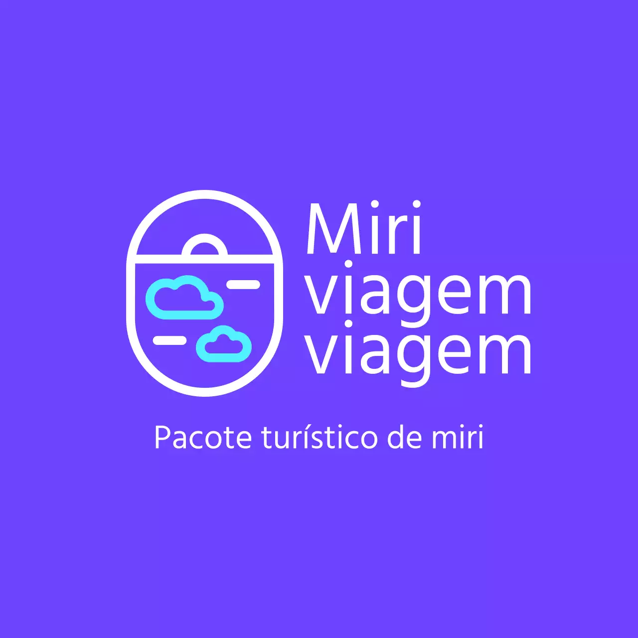 Logótipo simples, limpo e ilustrado de agência de viagens