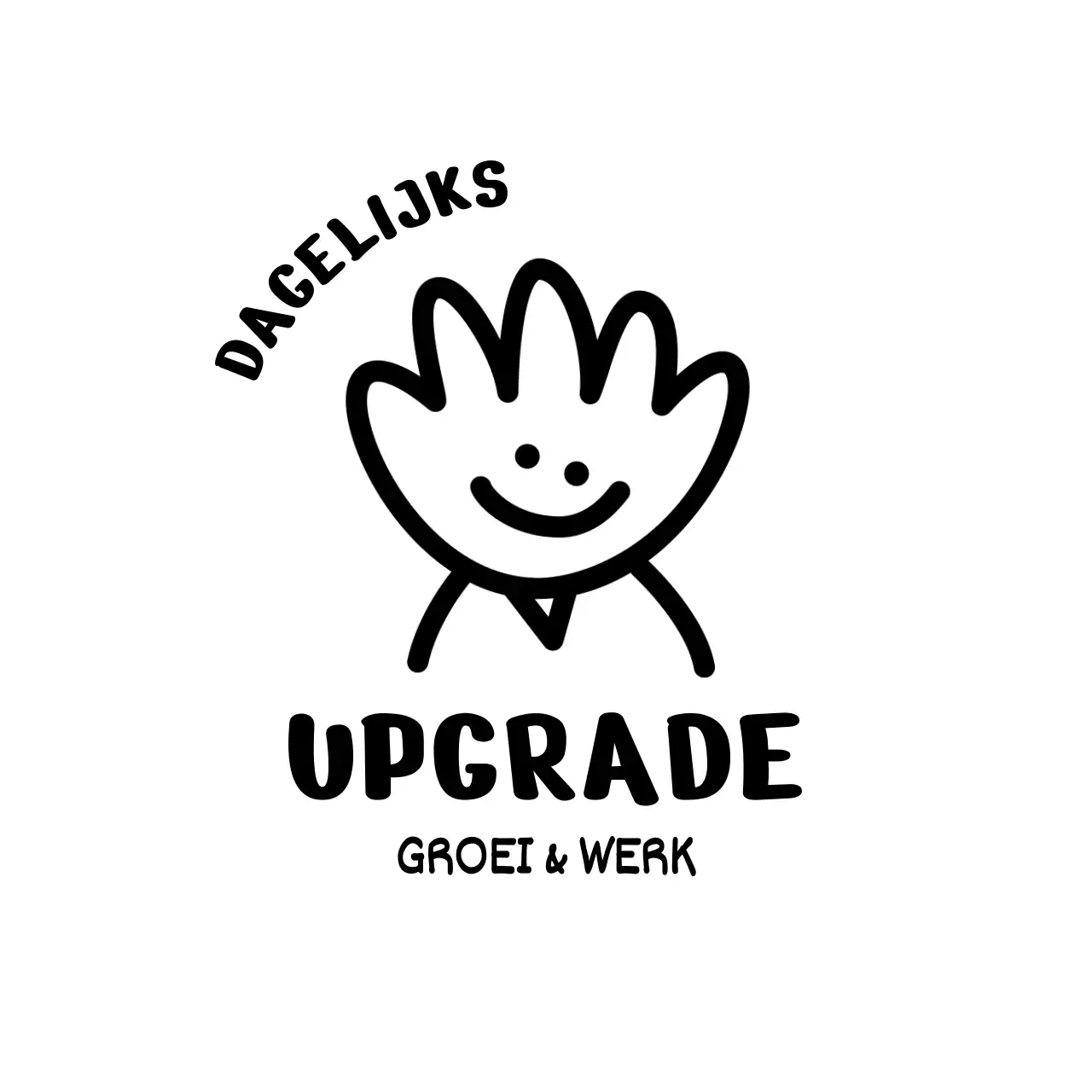 Rond ontwerp met handkarakter