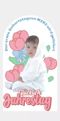 Ein süßes rosa Babyparty-Porträt