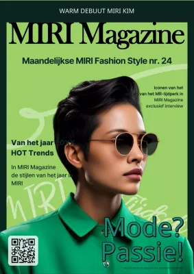 Luxe cover van modetijdschrift met chartreuse achtergrond