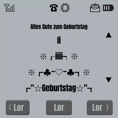 Ein grauer Happy-Birthday-Tweet im Retro-Look