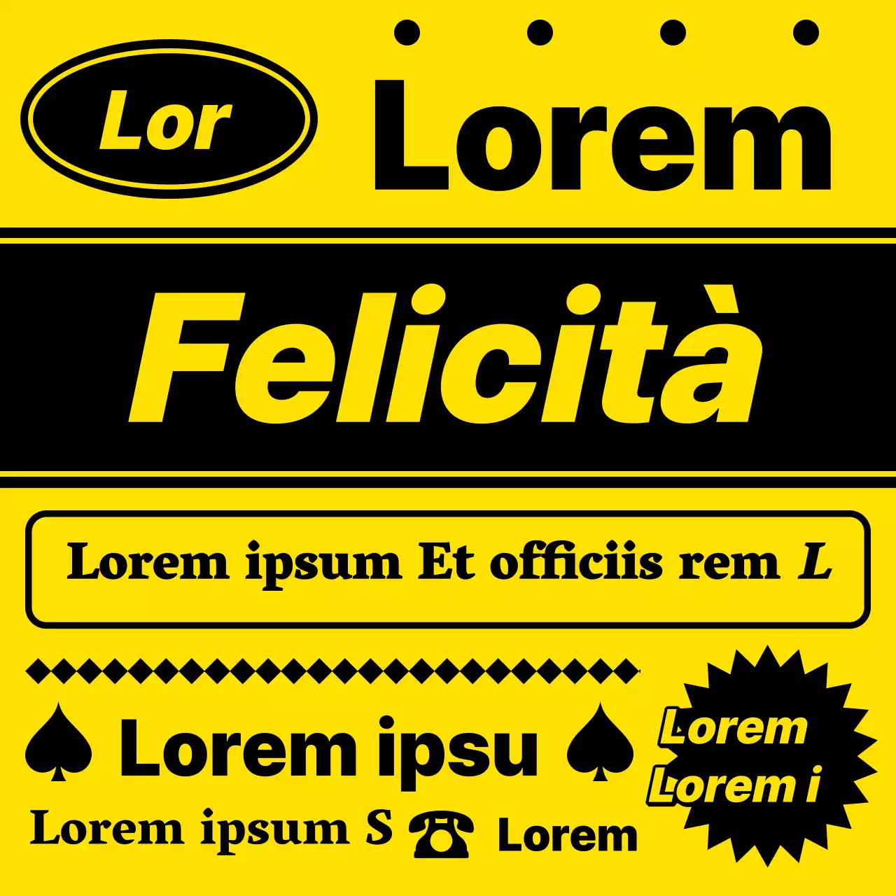 Un motto scolastico retrò in giallo e nero @schoolmarms