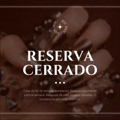 Guía de cierres de reservas de lujo en marrón y blanco