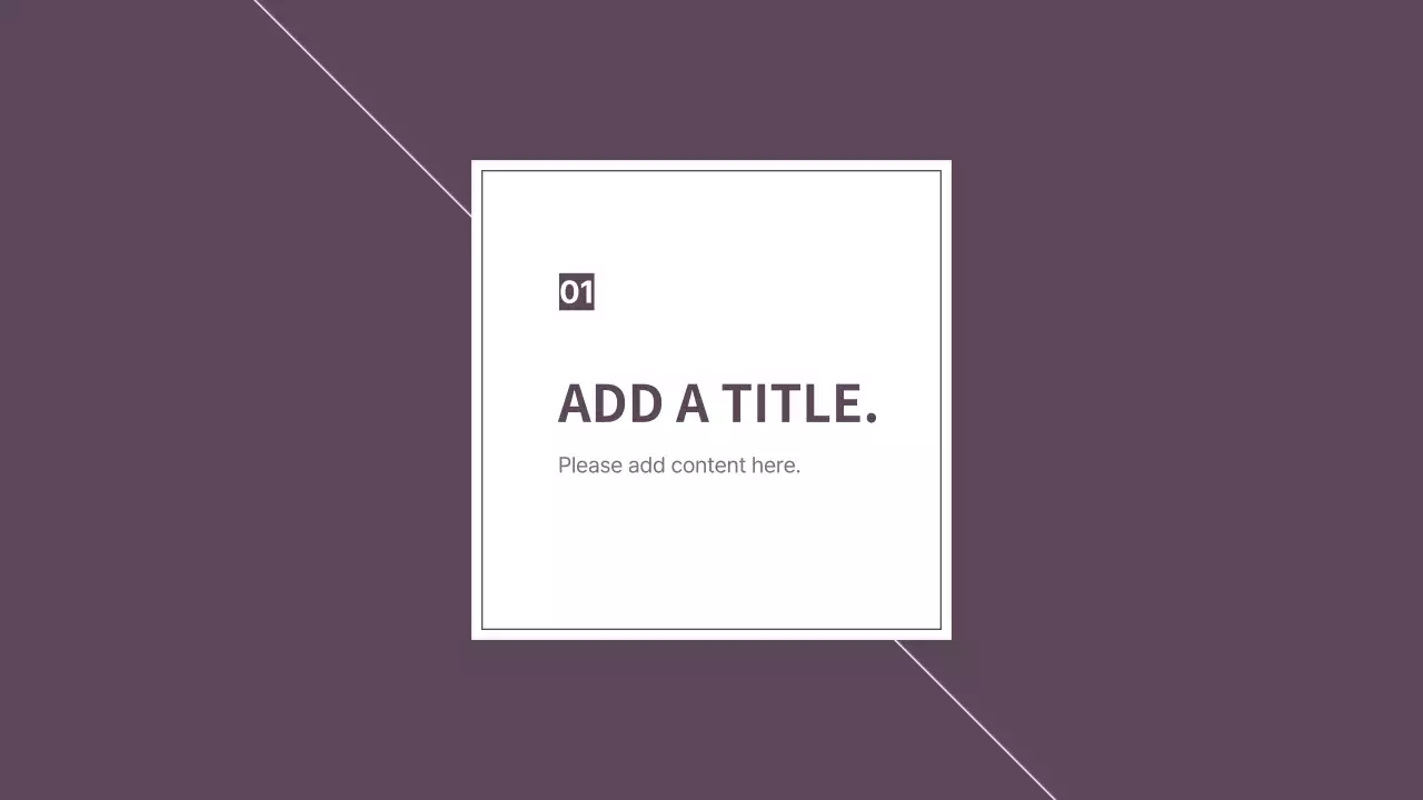 Purple Minimalist Template Presentation