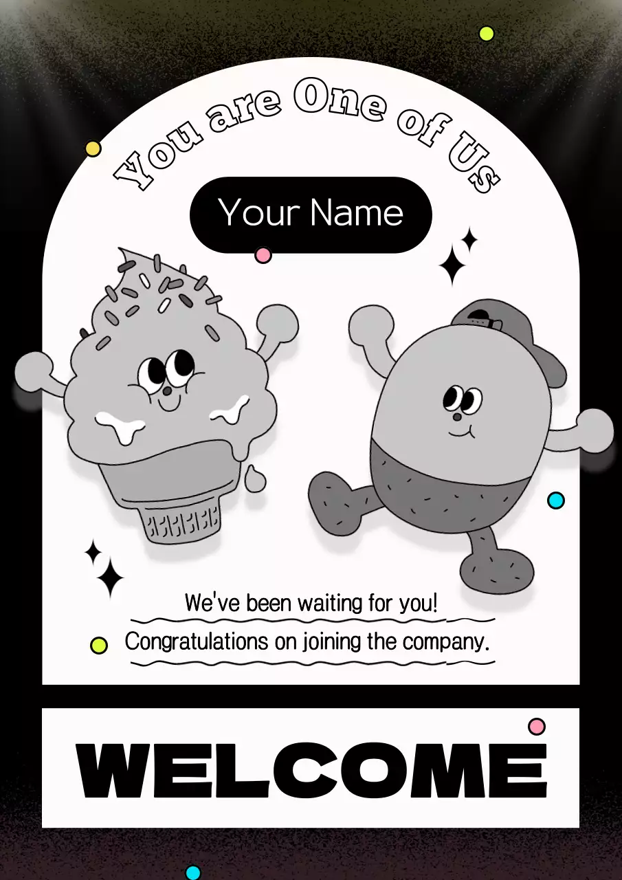 블랙코믹 웰컴 공지 포스터