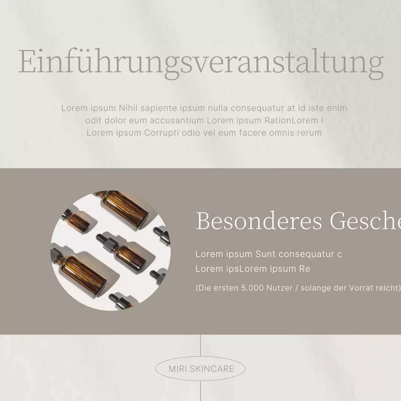 Förderung der einfachen kosmetischen Hautpflege in Beige