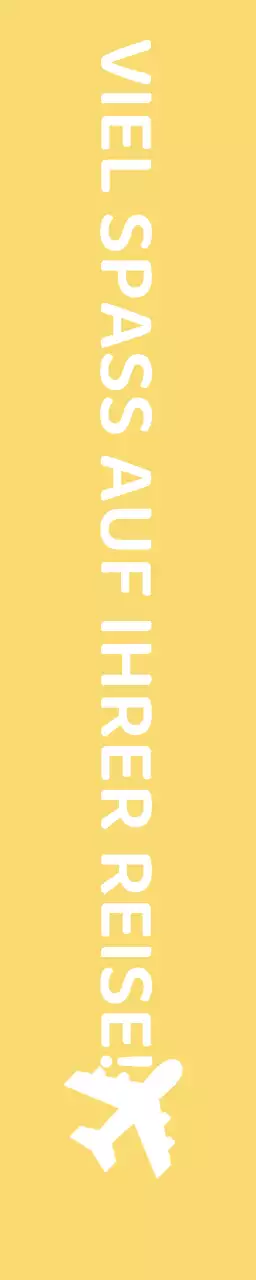 Reisebüroartikel mit Symbolen aus der Luftfahrt