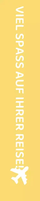 Reisebüroartikel mit Symbolen aus der Luftfahrt