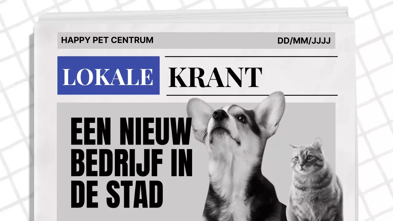 Blauw en Zwart Klassiek Kranten Thema Bedrijfsrapport