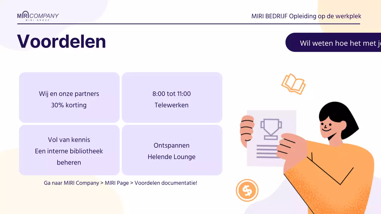 Een eenvoudige HR-trainingsgids in mauve en oranje