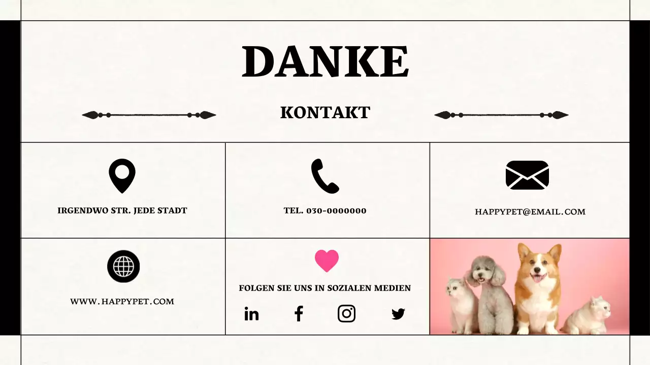 Einfache Geschäftsunterlagen zum Thema Zeitung in Schwarz und Rosa