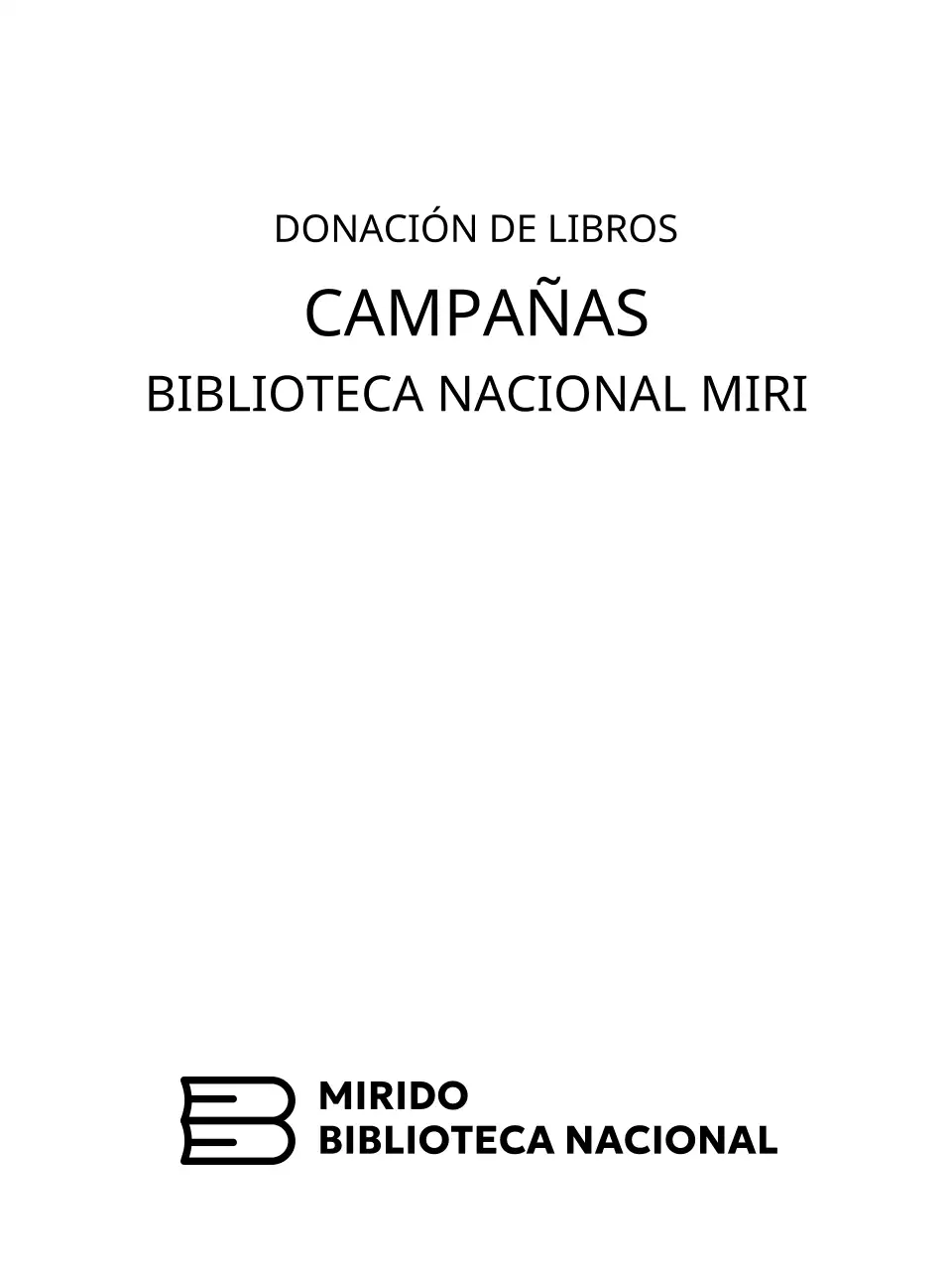 Un concepto sencillo para una biblioteca nacional con el logotipo de un libro de biblioteca