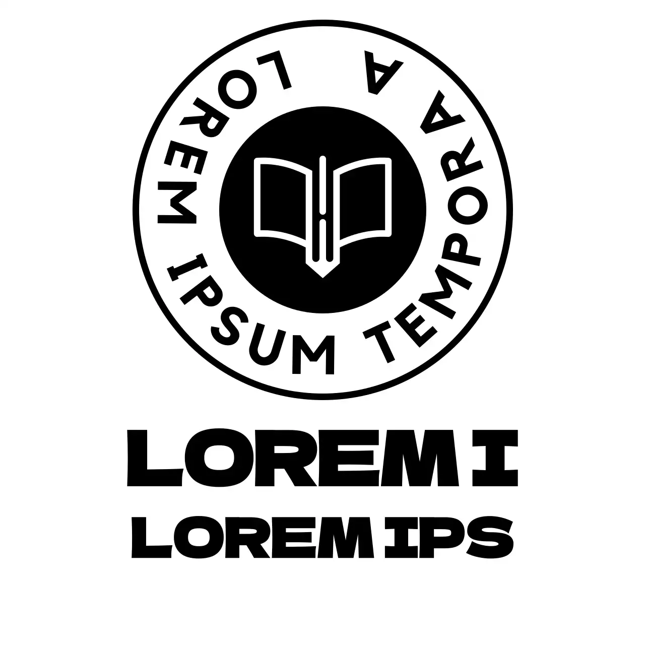 Promoción de una agencia de admisión educativa con un logotipo de símbolo circular