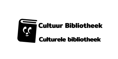 Bibliotheeklogo met leuke boekillustratie