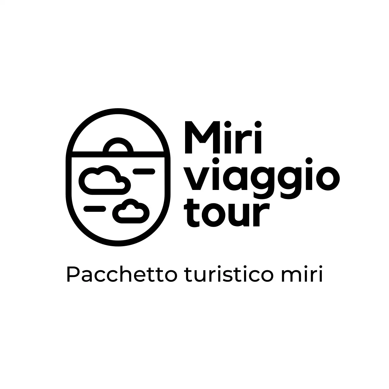 Logo di agenzia di viaggi semplice, pulito e illustrato