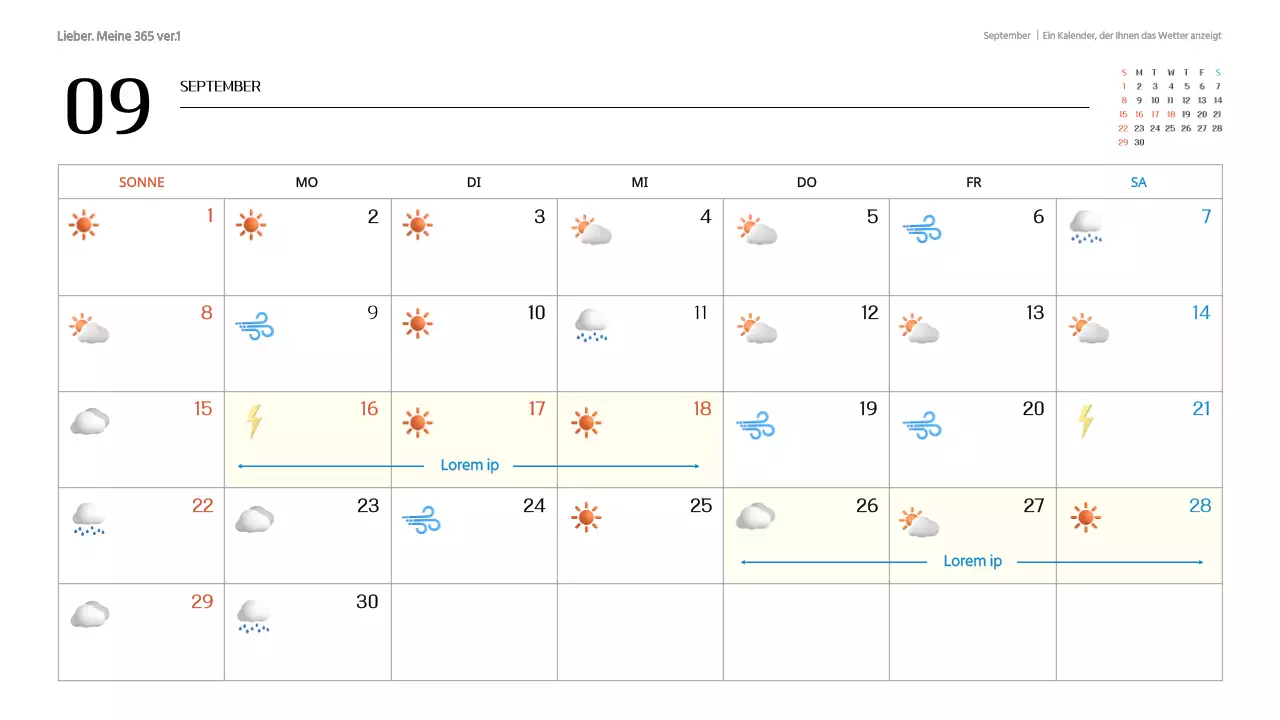 Ein trendiger GoodNote-Kalender in Weiß und Grau