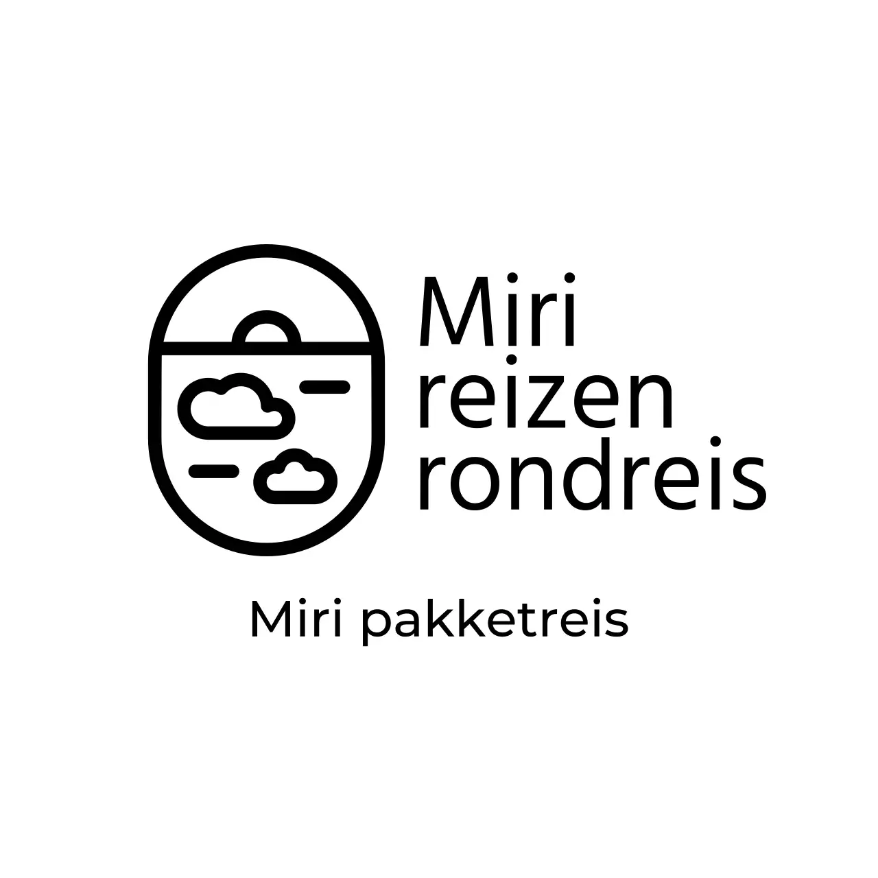 Eenvoudig, strak, geïllustreerd reisbureau-logo