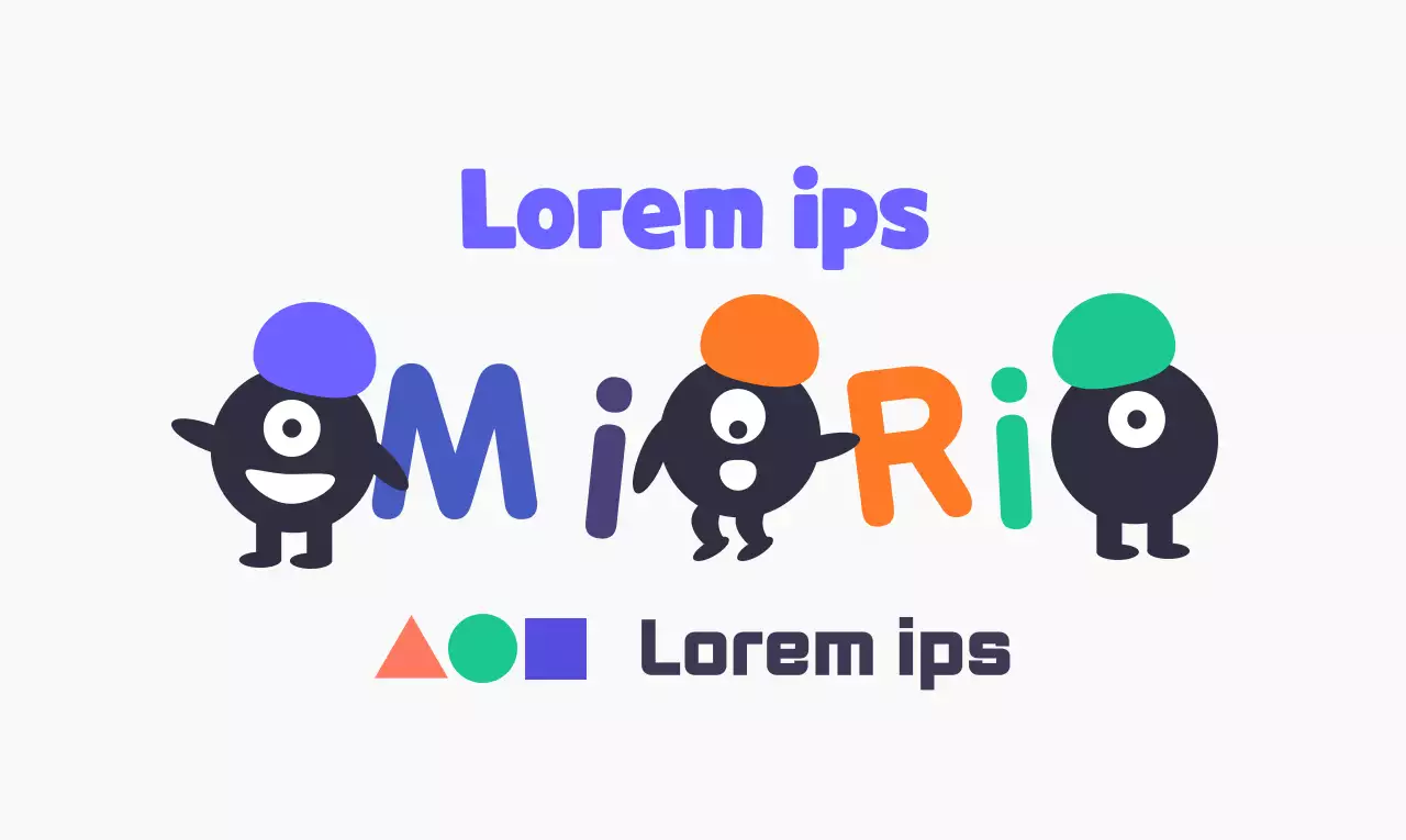 A cute cram school with colorful colors and characters