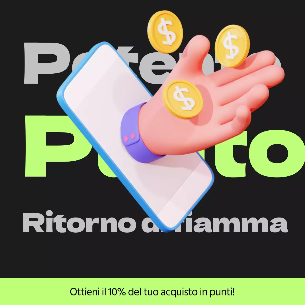 Posta in gioco Cyberpunk punti in nero e verde lime