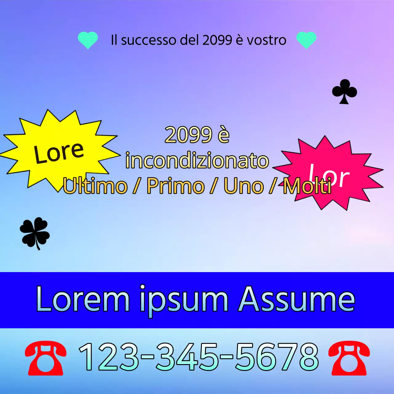 Un'insalata fresca kitsch viola e blu