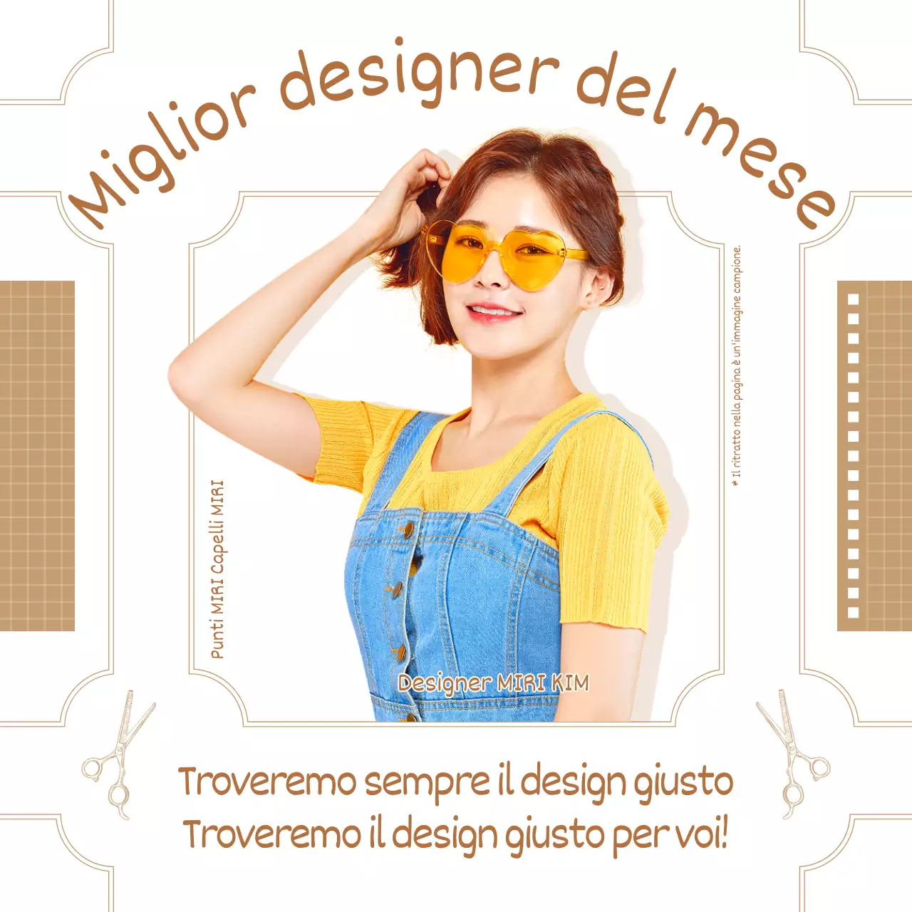 Promuovere un parrucchiere bruno e retrò