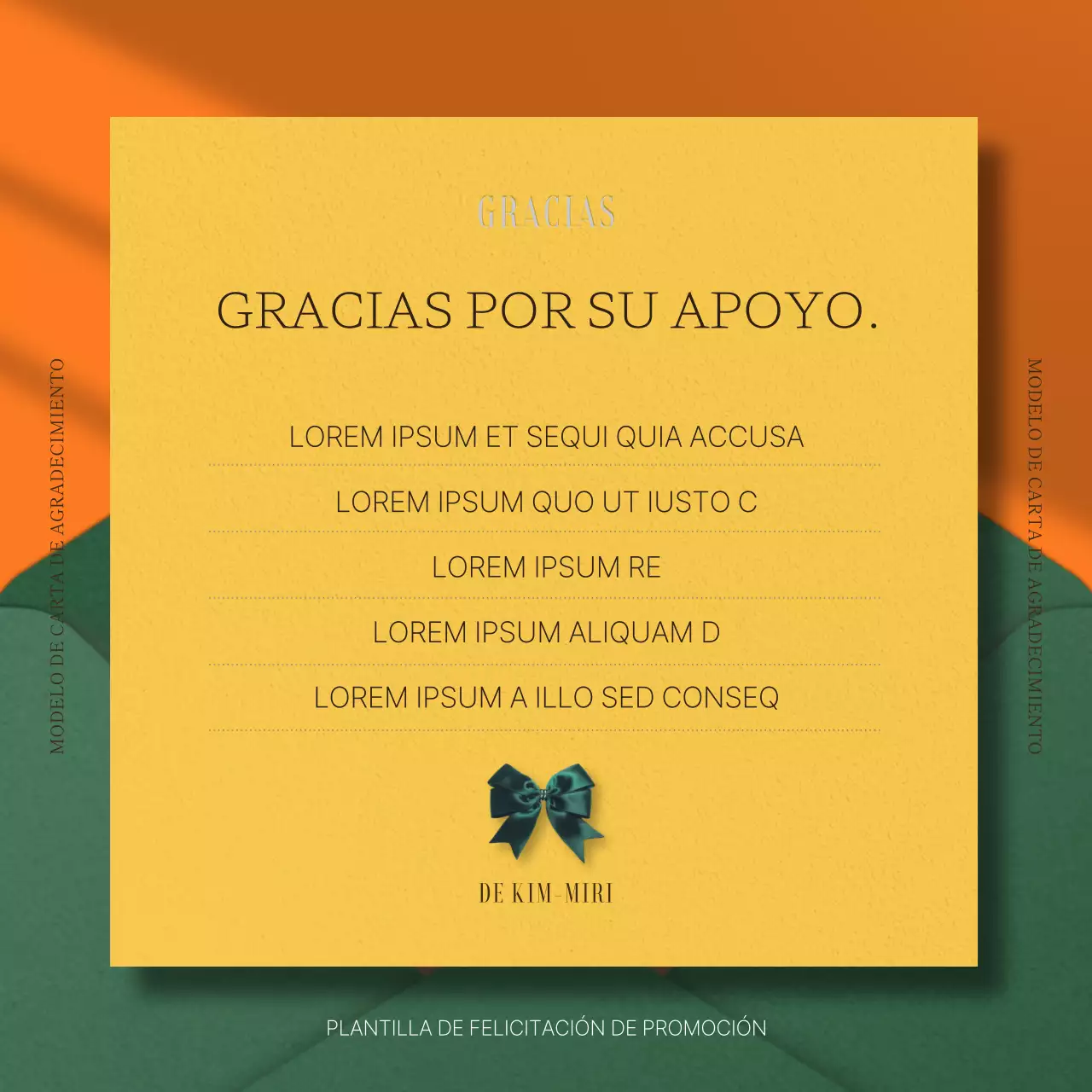 Papelería de agradecimiento moderna en azul y amarillo