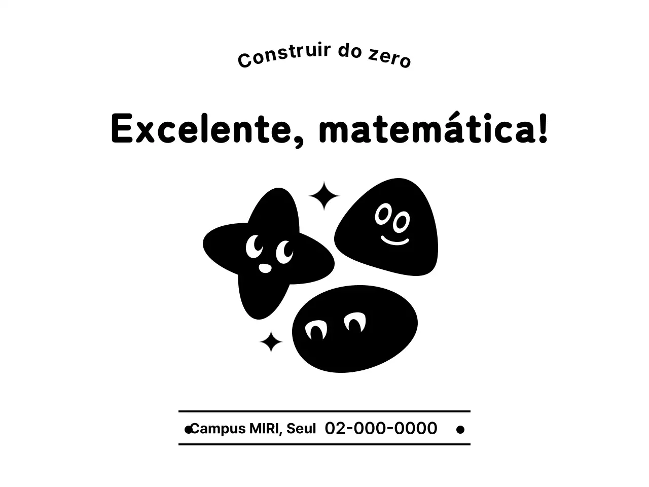 Desenho de escola de matemática com formas engraçadas