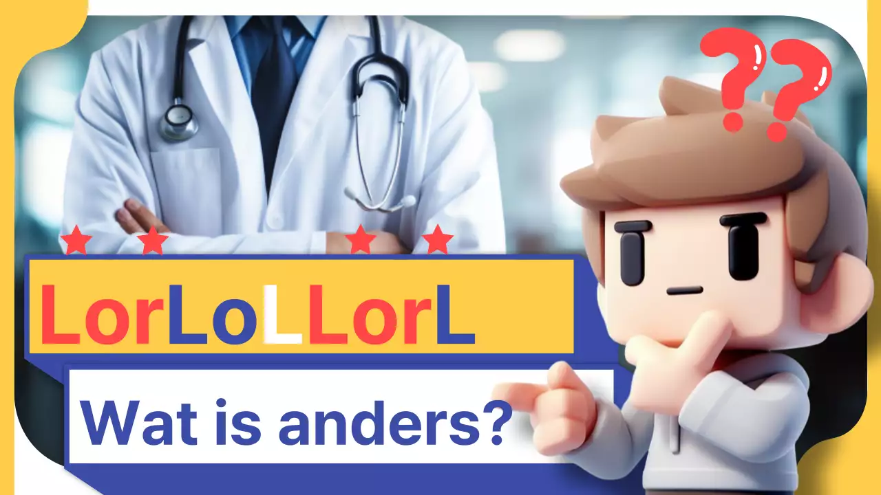 Over het type dokter in pop-artstijl met gele accenten