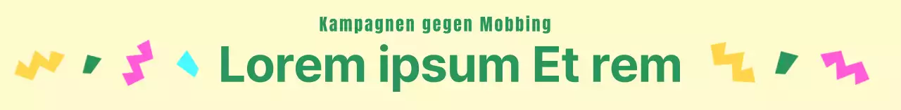 Mehrfarbiger Wortlaut der Anti-Mobbing-Kampagne