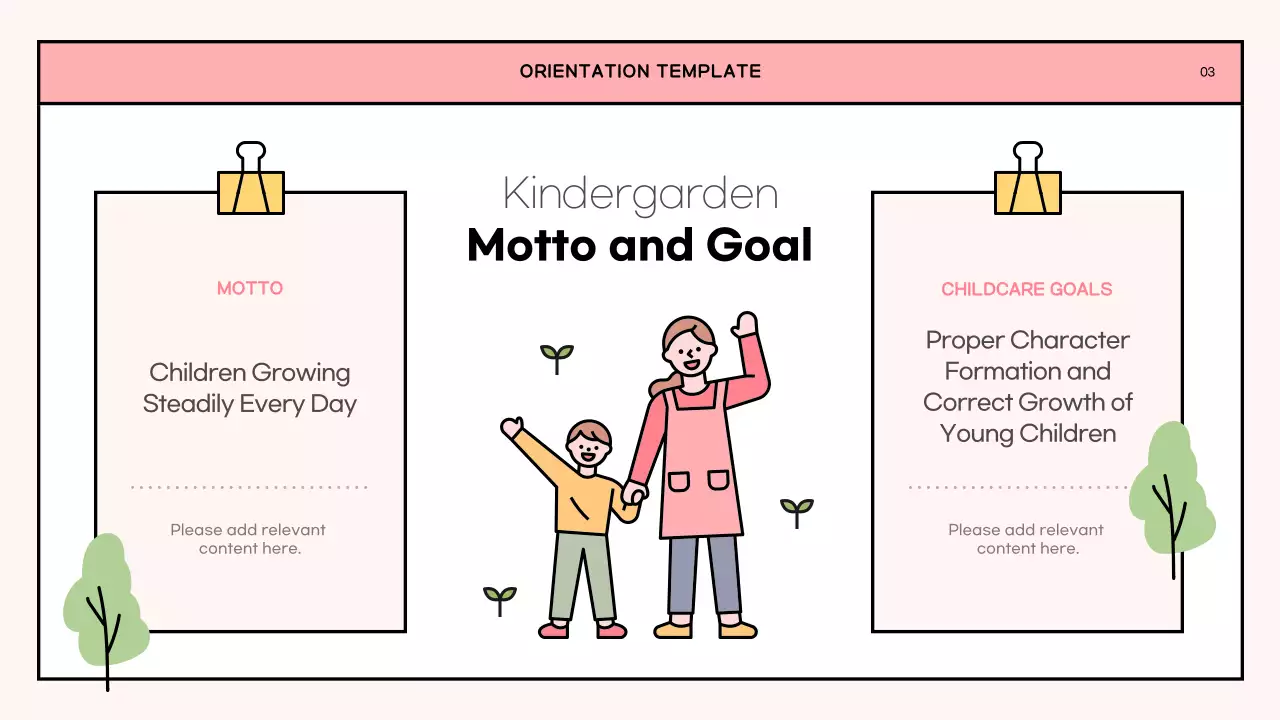Pink Simple Kindergarten Guide Presentation